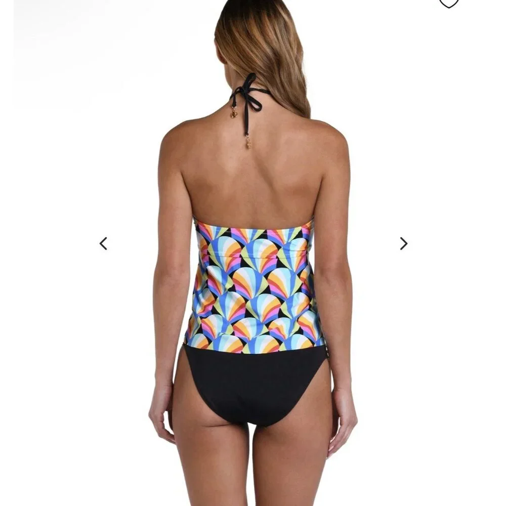 Sunshine 79 Hang Loose Bandeau Tankini Top Colorful Charm Ties Size 4 NEW - Picture 2 of 12